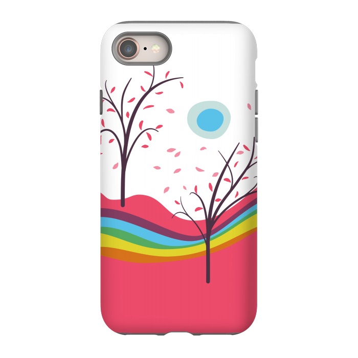 iPhone 8 StrongFit Dreamscape - Pink Autumn On Alien Planet by Boriana Giormova