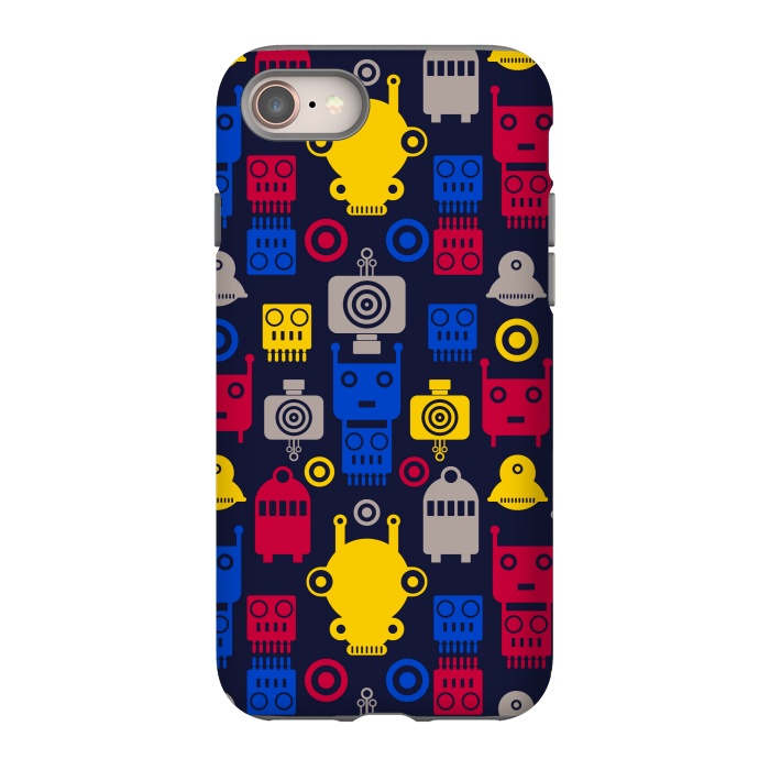 iPhone 8 StrongFit colorful robots by TMSarts