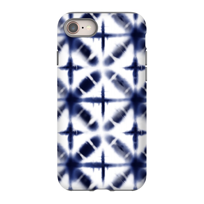 iPhone 8 StrongFit Shibori inky blues by Melissa Pedersen