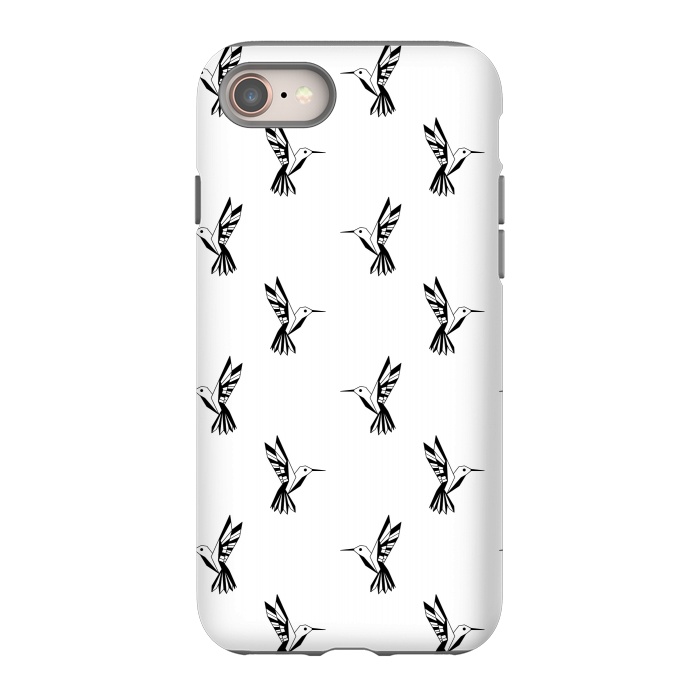 iPhone 8 StrongFit Geometric Hummingbirds by Melissa Pedersen