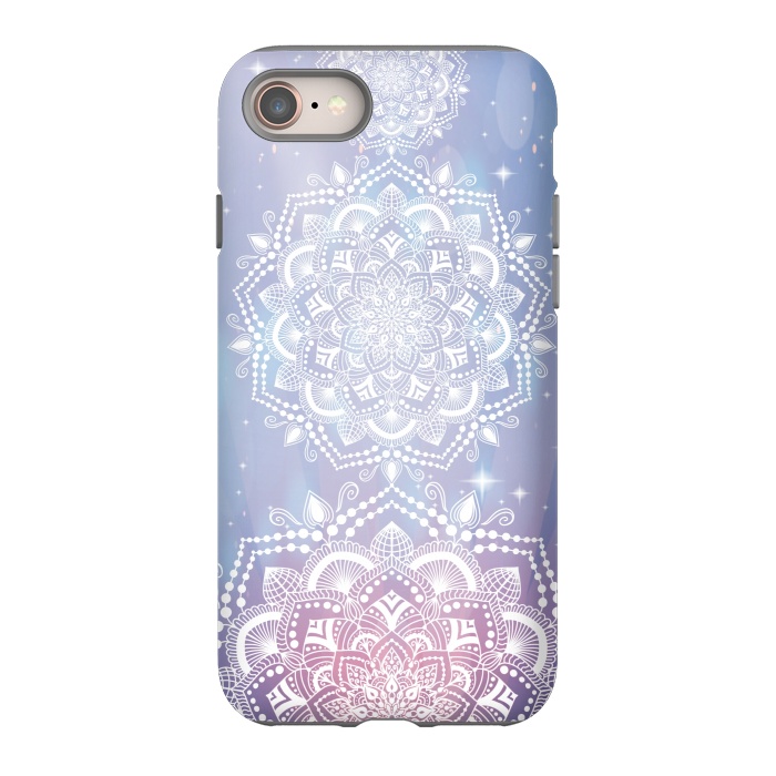 iPhone 8 StrongFit Purple sparkling mandala by Jms