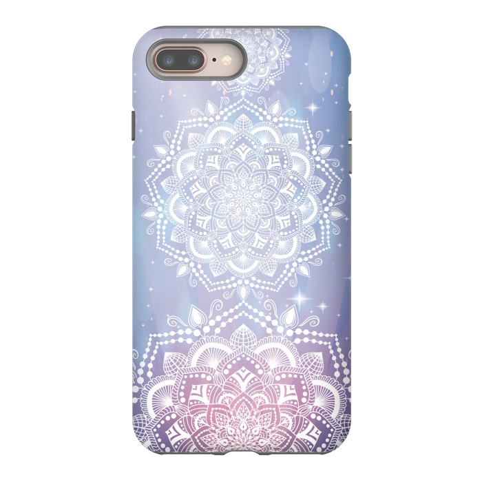iPhone 8 plus StrongFit Purple sparkling mandala by Jms