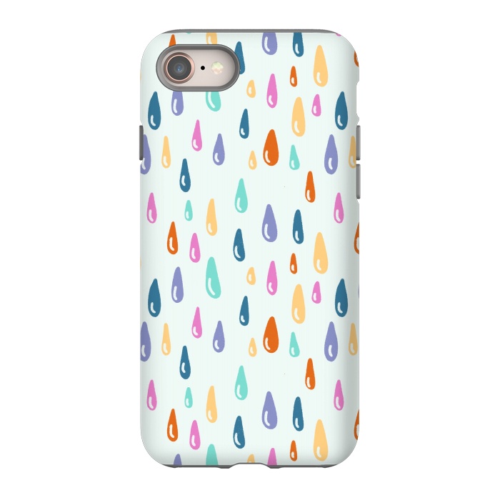 iPhone 8 StrongFit Rainbow Raindrops by Melissa Pedersen