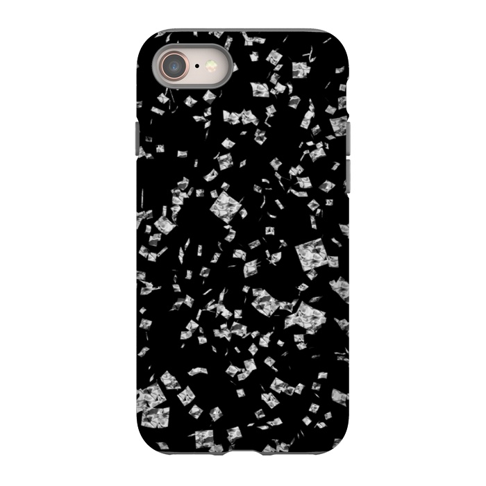 iPhone 8 StrongFit Silver Flakes by Ashley Camille