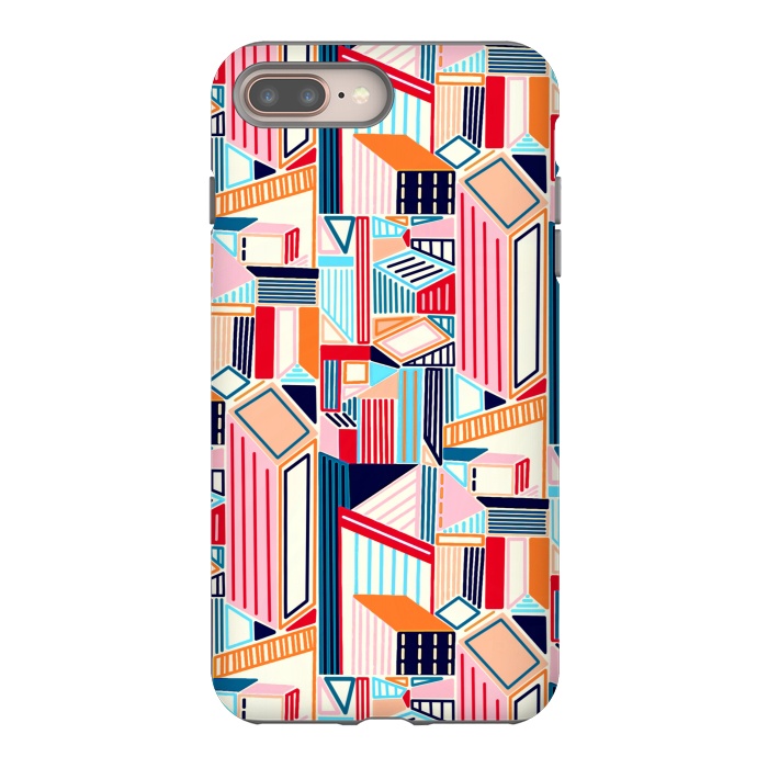 iPhone 8 plus StrongFit Abstract Minimalism City (Bright & Warm)  by Tigatiga
