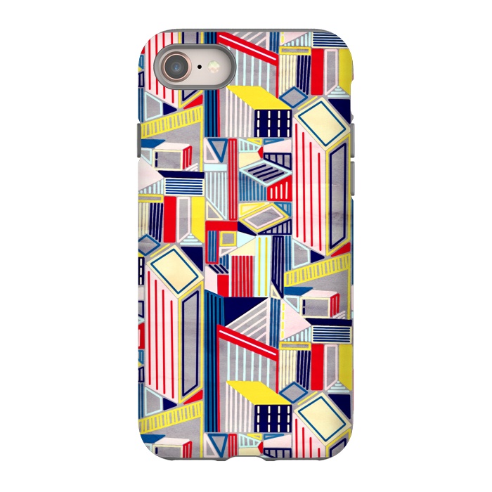 iPhone 8 StrongFit Abstract Minimalism City (Textured & Bright)  by Tigatiga
