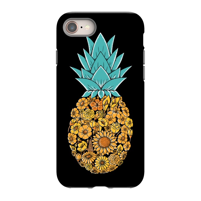 iPhone 8 StrongFit Pineapple Floral by Coffee Man