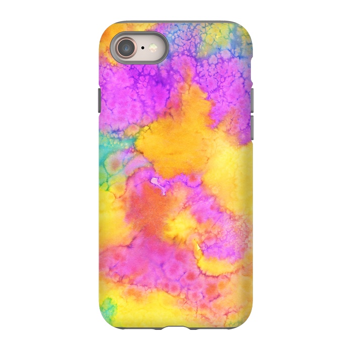iPhone 8 StrongFit watercolor abstract rainbow by haroulita
