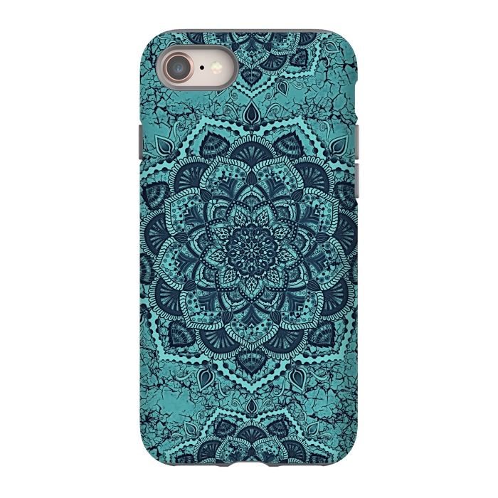 iPhone 8 StrongFit Mandala flower marble by Jms