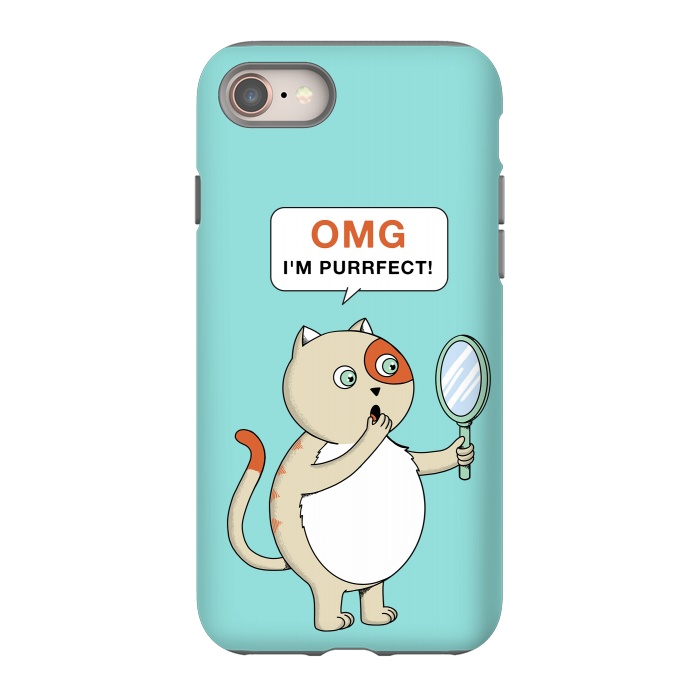 iPhone 8 StrongFit Cat Perfect by Coffee Man
