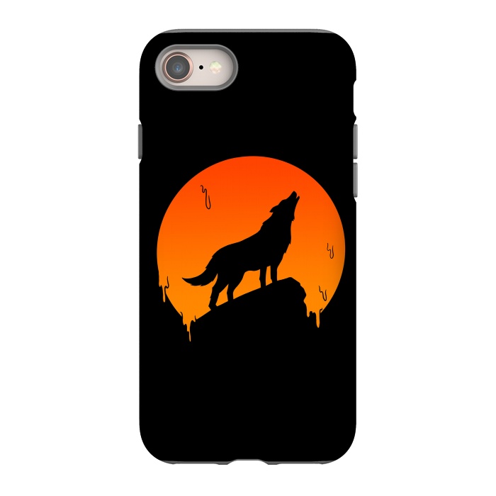 iPhone 8 StrongFit Wolf and Moon by Coffee Man