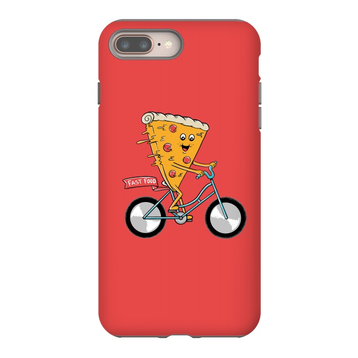 iPhone 8 plus StrongFit Pizza Fast Food Red by Coffee Man