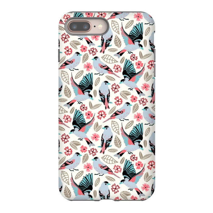 iPhone 8 plus StrongFit Fantasy Finches  by Tigatiga