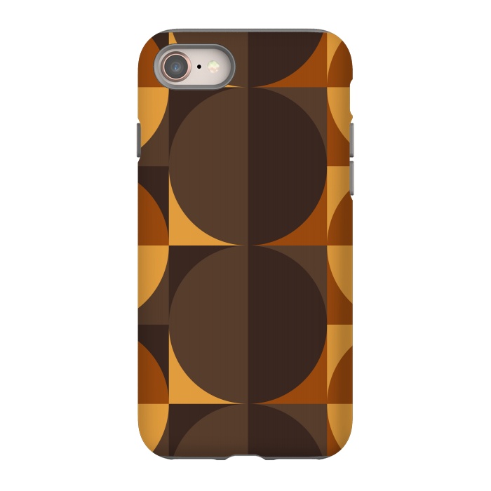 iPhone 8 StrongFit brown circular square by TMSarts