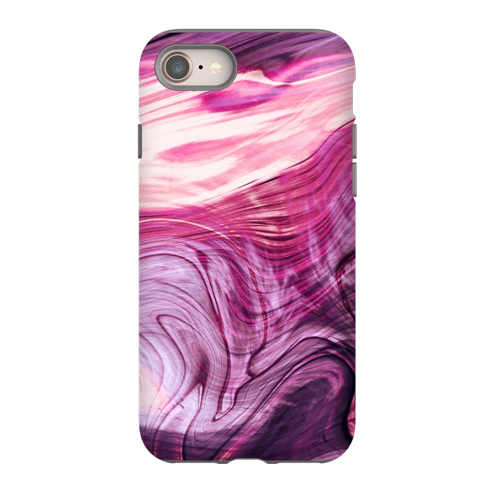 iPhone 8 StrongFit Pink purple marble waves by Oana 
