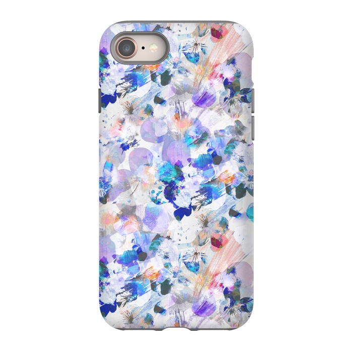 iPhone 8 StrongFit Splattered blue lavender pansy petals by Oana 