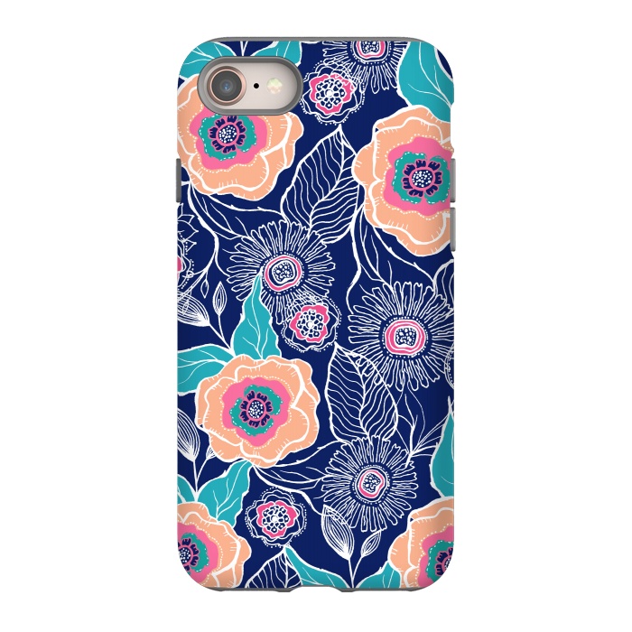 iPhone 8 StrongFit Floral Poppy by Rose Halsey