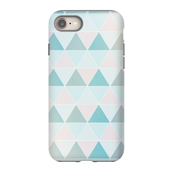 iPhone 8 StrongFit Pink blue Triangles  by Jms