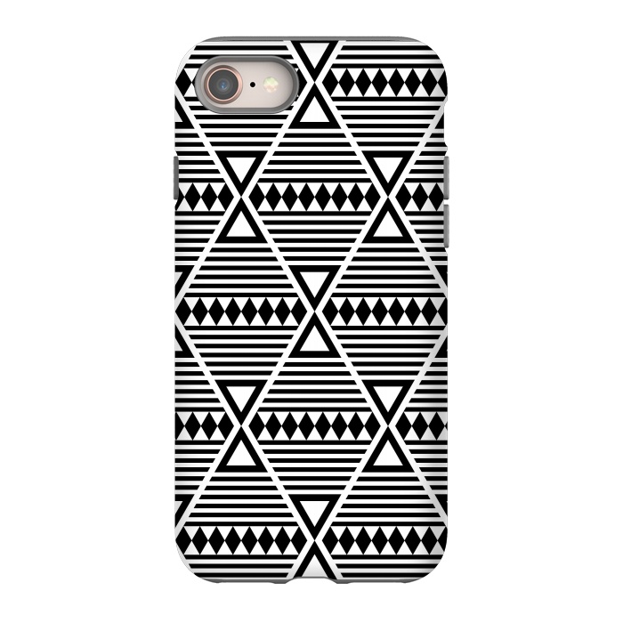 iPhone 8 StrongFit black tribal triangles  by TMSarts