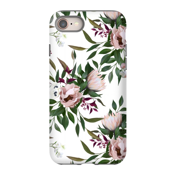iPhone 8 StrongFit Bouquet With a Protea | White by Elzbieta Malyska