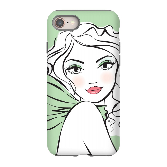 iPhone 8 StrongFit Green Girl by Martina