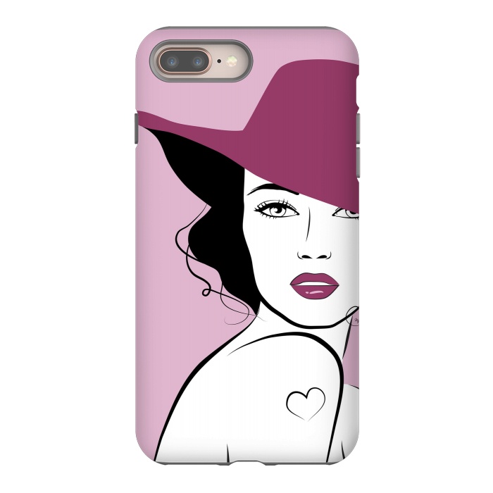 iPhone 8 plus StrongFit Woman in a hat by Martina