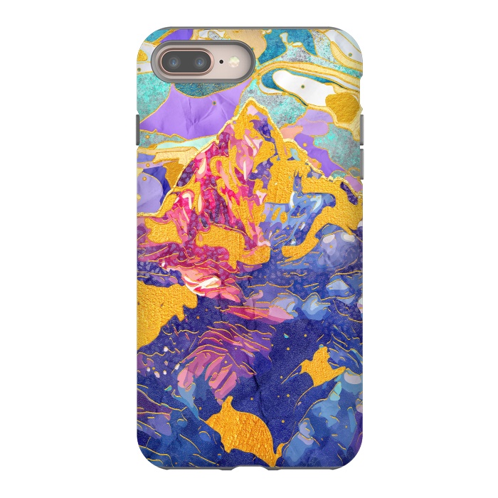 iPhone 8 plus StrongFit Dreamy Mountain - Illustration II by Art Design Works