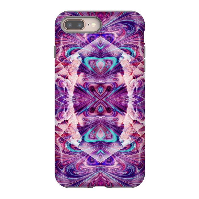 iPhone 8 plus StrongFit Psychedelic precious gemstone marble by Oana 