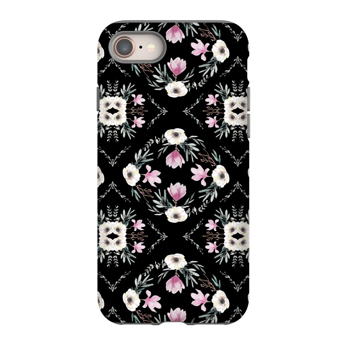 iPhone 8 StrongFit Floral Tiles by Anis Illustration