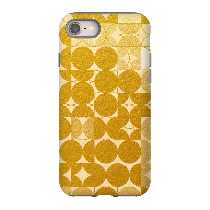 iPhone 8 StrongFit Mid Century Gold Geometric by Art Design Works