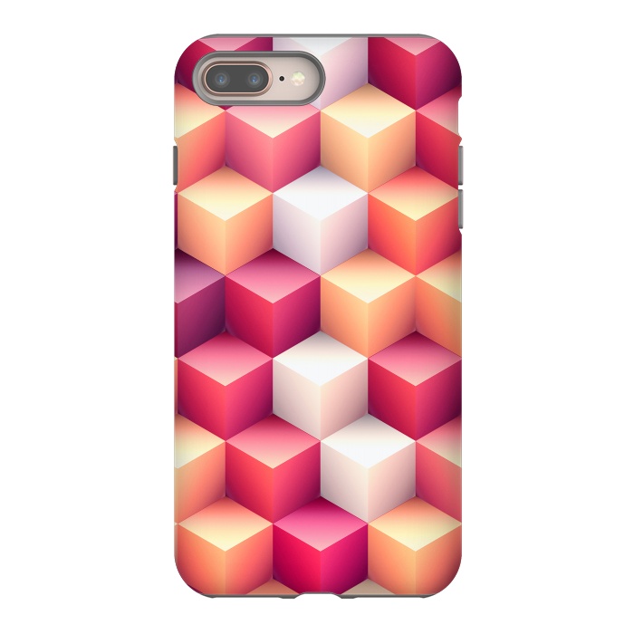 iPhone 8 plus StrongFit Colorful 3D Cubes by Art Design Works