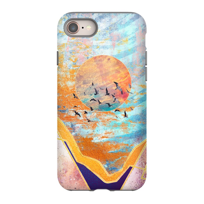 iPhone 8 StrongFit ABSTRACT SUNSET - ILLUSTRATION VI by Art Design Works