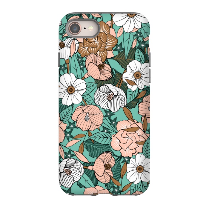 iPhone 8 StrongFit Rusted Blush Garden by gingerlique