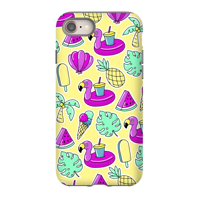 iPhone 8 StrongFit Summer And Flamingos In Color by ArtsCase