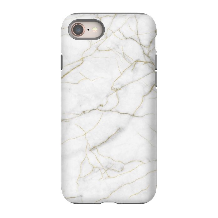 iPhone 8 StrongFit White and gold marble by Jms