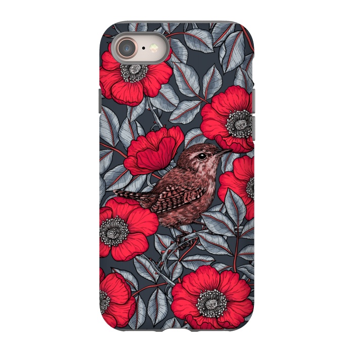 iPhone 8 StrongFit Wrens in the roses 2 by Katerina Kirilova