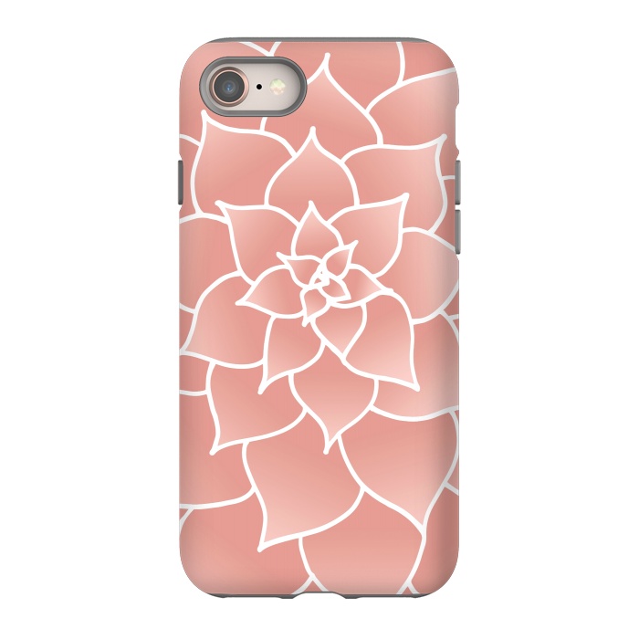 iPhone 8 StrongFit Abstract Modern Pink Rose Flower by Julie Erin Designs