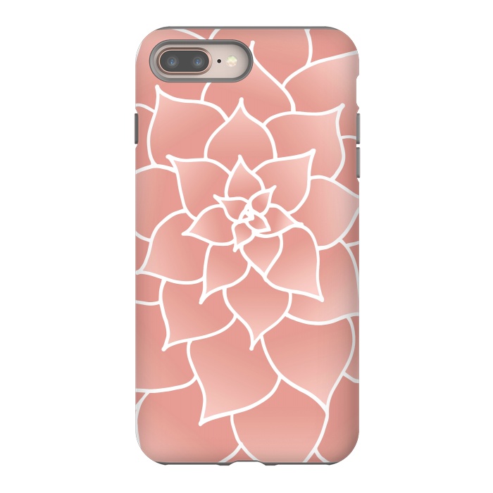 iPhone 8 plus StrongFit Abstract Modern Pink Rose Flower by Julie Erin Designs