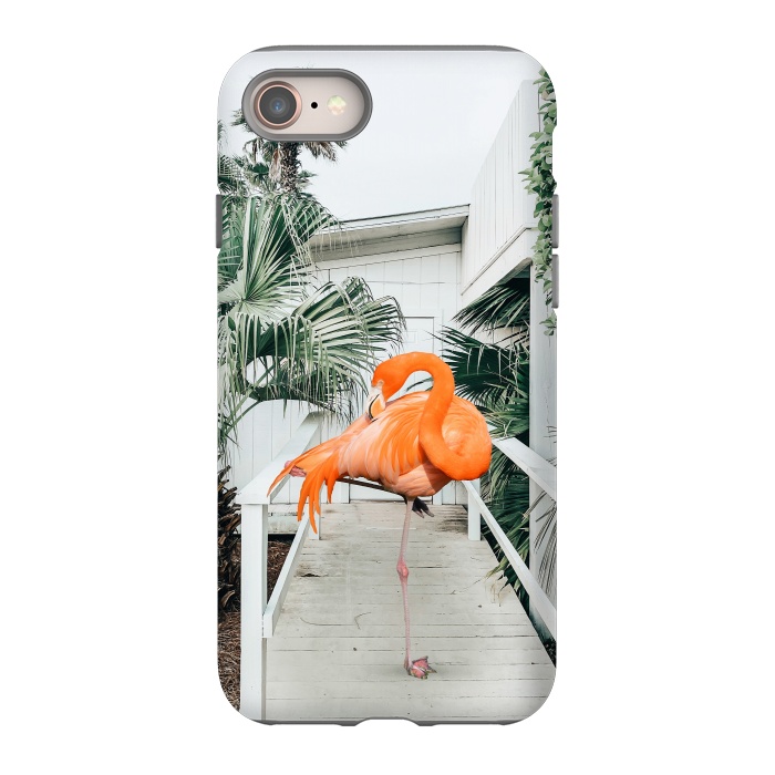 iPhone 8 StrongFit Flamingo Beach House by Uma Prabhakar Gokhale