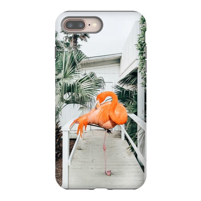 iPhone 8 plus StrongFit Flamingo Beach House by Uma Prabhakar Gokhale