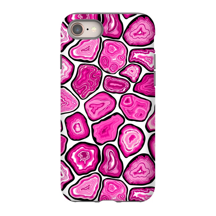 iPhone 8 StrongFit Pink agate slices by Katerina Kirilova