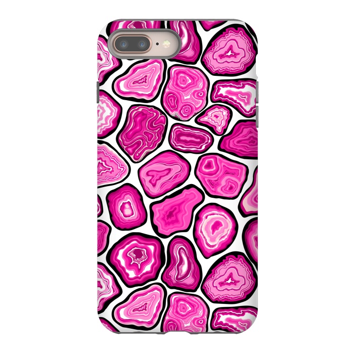 iPhone 8 plus StrongFit Pink agate slices by Katerina Kirilova