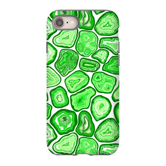 iPhone 8 StrongFit Green agate pattern by Katerina Kirilova