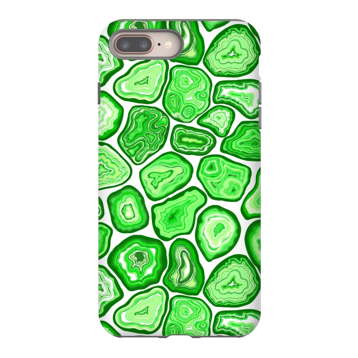 iPhone 8 plus StrongFit Green agate pattern by Katerina Kirilova