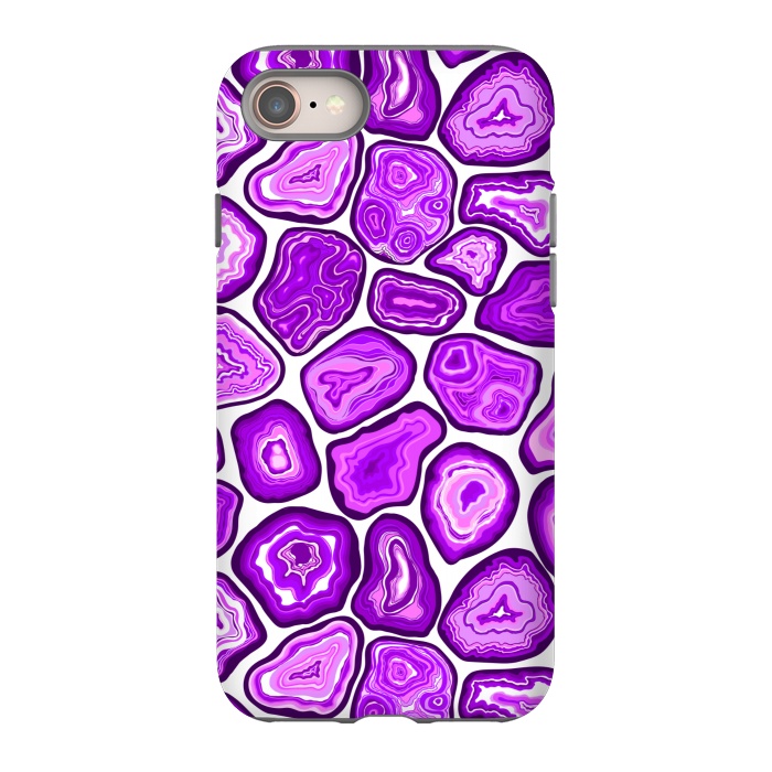 iPhone 8 StrongFit Purple agate slices by Katerina Kirilova
