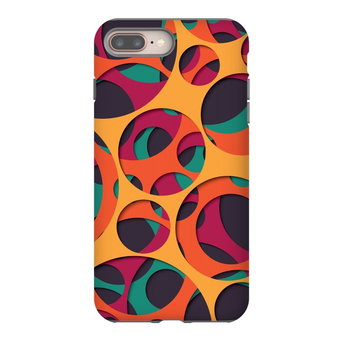 iPhone 8 plus StrongFit Paper Cutout Circles 008 by Jelena Obradovic
