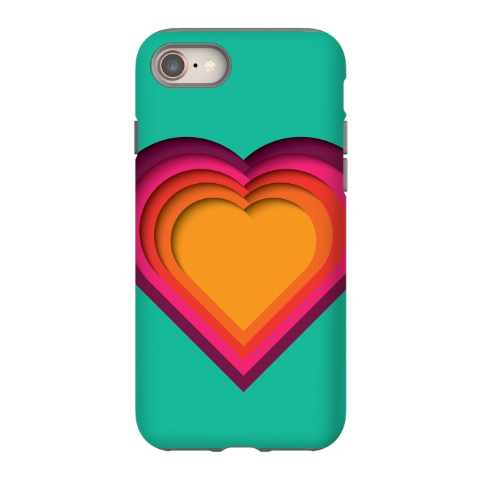 iPhone 8 StrongFit Paper Cutout Heart 010 by Jelena Obradovic