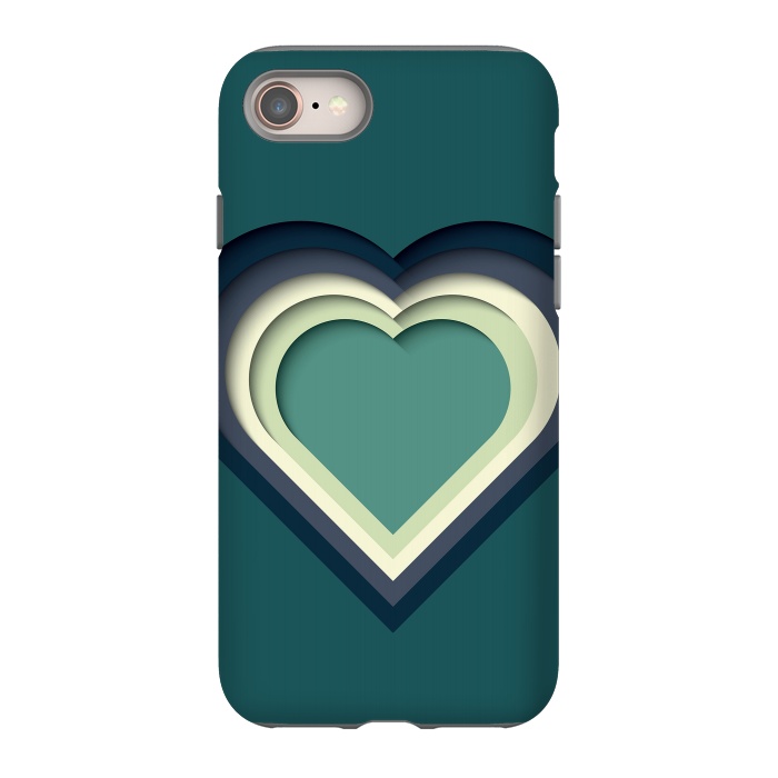 iPhone 8 StrongFit Paper Cutout Heart 011 by Jelena Obradovic