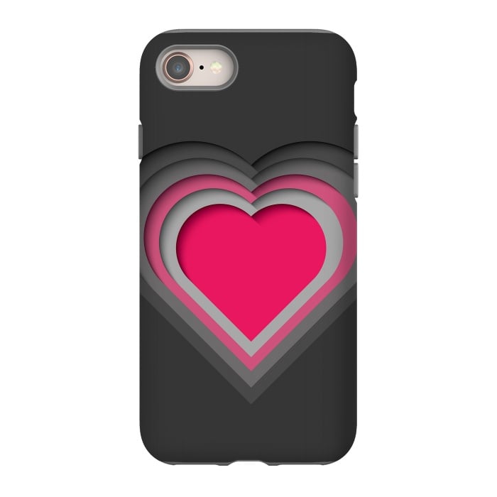 iPhone 8 StrongFit Paper Cutout Heart 012 by Jelena Obradovic