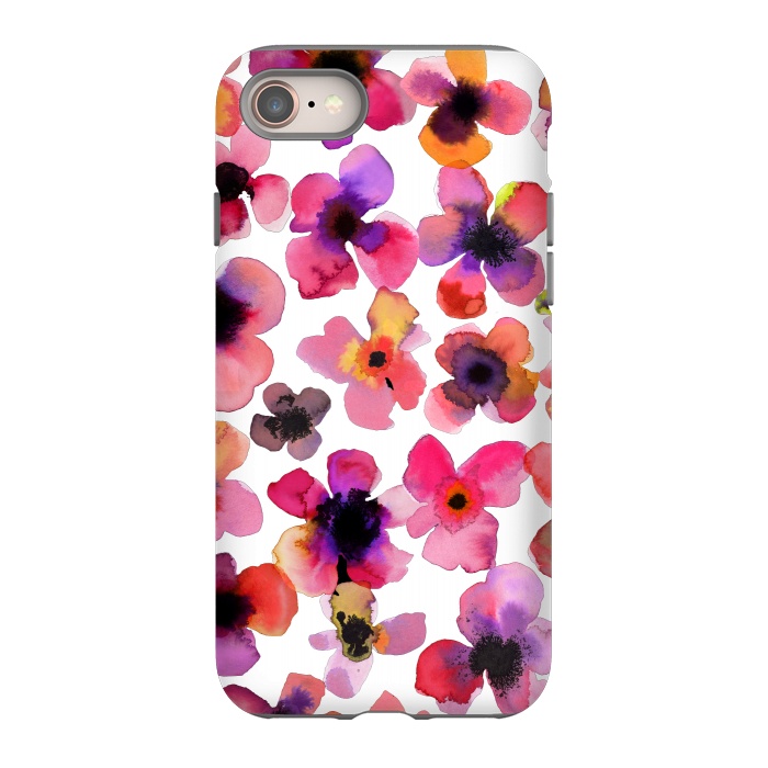 iPhone 8 StrongFit Happy Sweet Vibrant Flowers by Ninola Design
